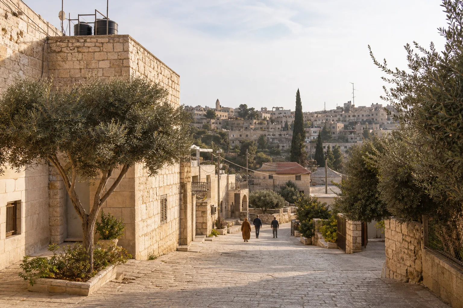 Rue dans une ville palestinienne